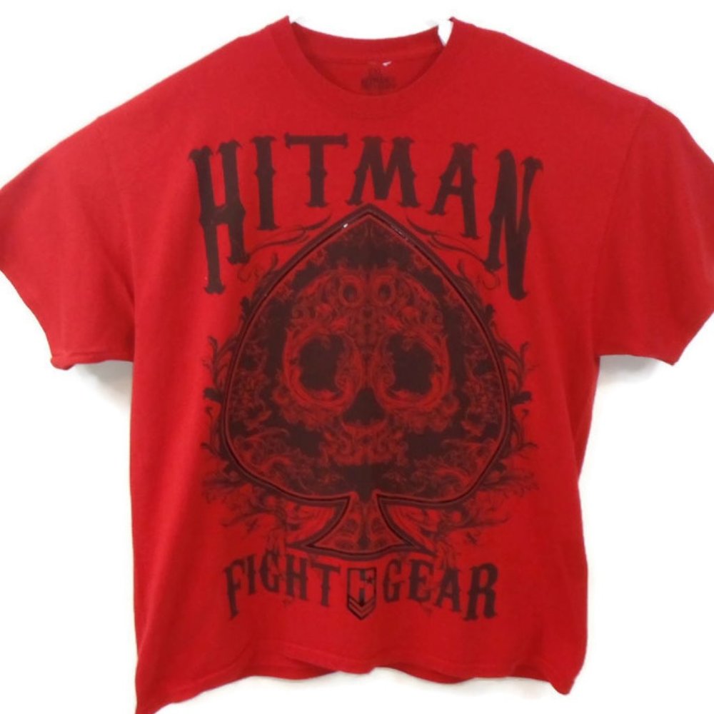 Mens Hitman Fight Gear Red Graphic T-Shirt - Xxl